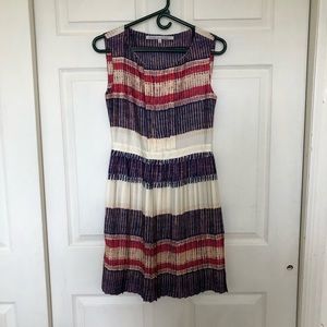 Rachel Roy Pleated Striped Dress
